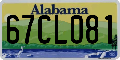 AL license plate 67CL081