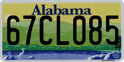 AL license plate 67CL085