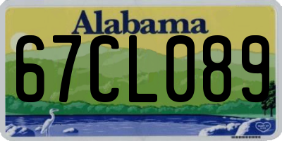 AL license plate 67CL089