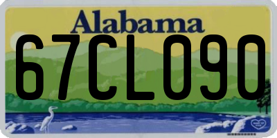 AL license plate 67CL090