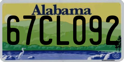 AL license plate 67CL092