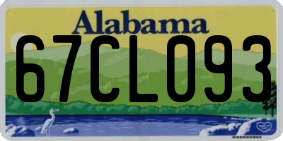 AL license plate 67CL093