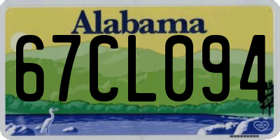 AL license plate 67CL094