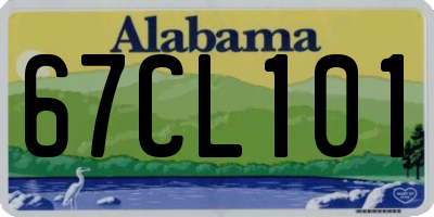 AL license plate 67CL101