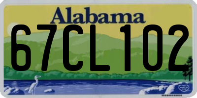 AL license plate 67CL102