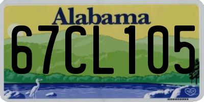 AL license plate 67CL105