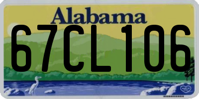 AL license plate 67CL106