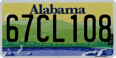 AL license plate 67CL108