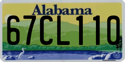 AL license plate 67CL110