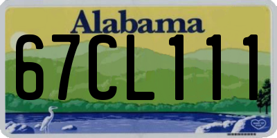 AL license plate 67CL111