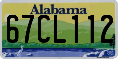 AL license plate 67CL112