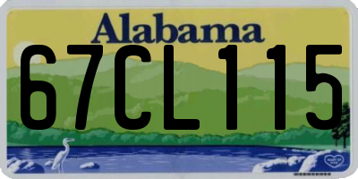 AL license plate 67CL115
