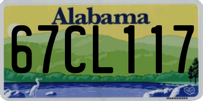 AL license plate 67CL117