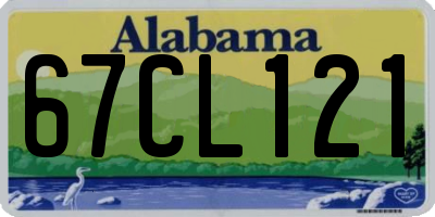 AL license plate 67CL121