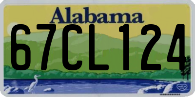 AL license plate 67CL124