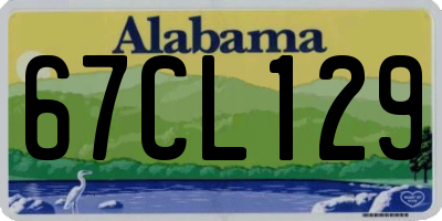 AL license plate 67CL129
