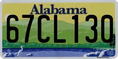 AL license plate 67CL130