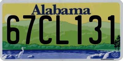 AL license plate 67CL131
