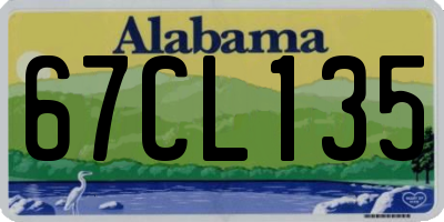 AL license plate 67CL135
