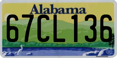 AL license plate 67CL136