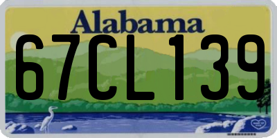 AL license plate 67CL139
