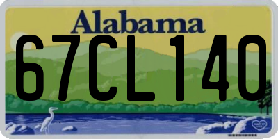 AL license plate 67CL140
