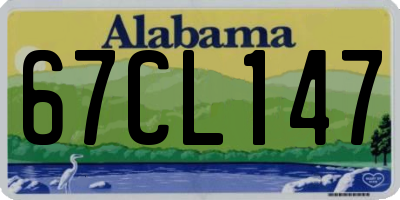 AL license plate 67CL147