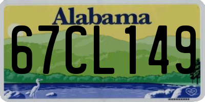 AL license plate 67CL149