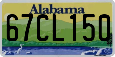 AL license plate 67CL150