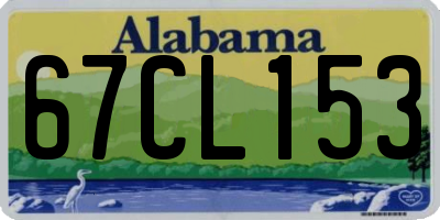 AL license plate 67CL153