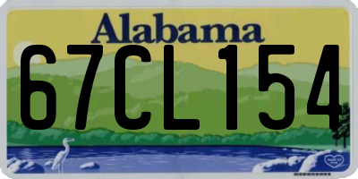 AL license plate 67CL154