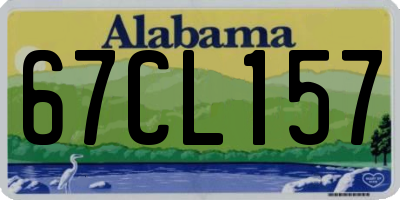 AL license plate 67CL157