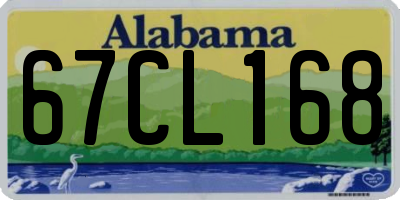 AL license plate 67CL168