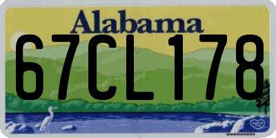 AL license plate 67CL178