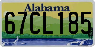 AL license plate 67CL185