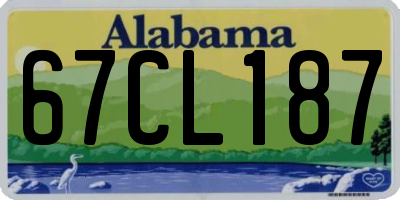 AL license plate 67CL187