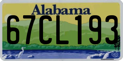 AL license plate 67CL193
