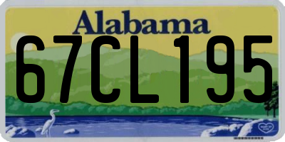 AL license plate 67CL195