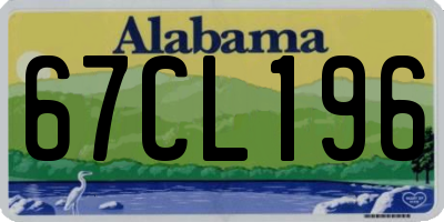 AL license plate 67CL196