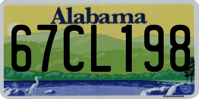 AL license plate 67CL198
