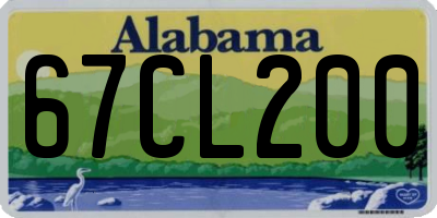 AL license plate 67CL200