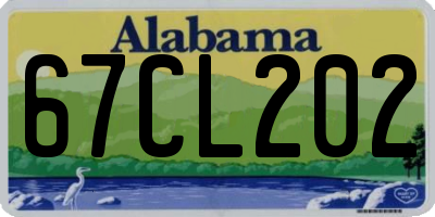 AL license plate 67CL202