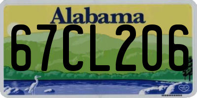 AL license plate 67CL206