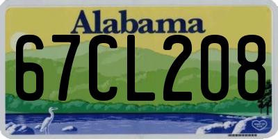 AL license plate 67CL208