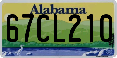 AL license plate 67CL210