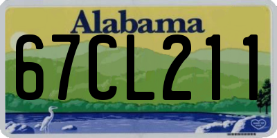 AL license plate 67CL211