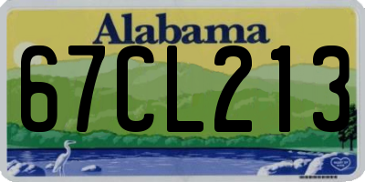 AL license plate 67CL213