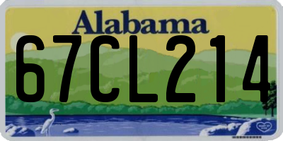 AL license plate 67CL214