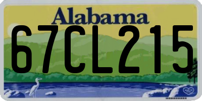AL license plate 67CL215