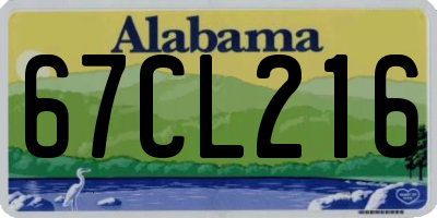 AL license plate 67CL216